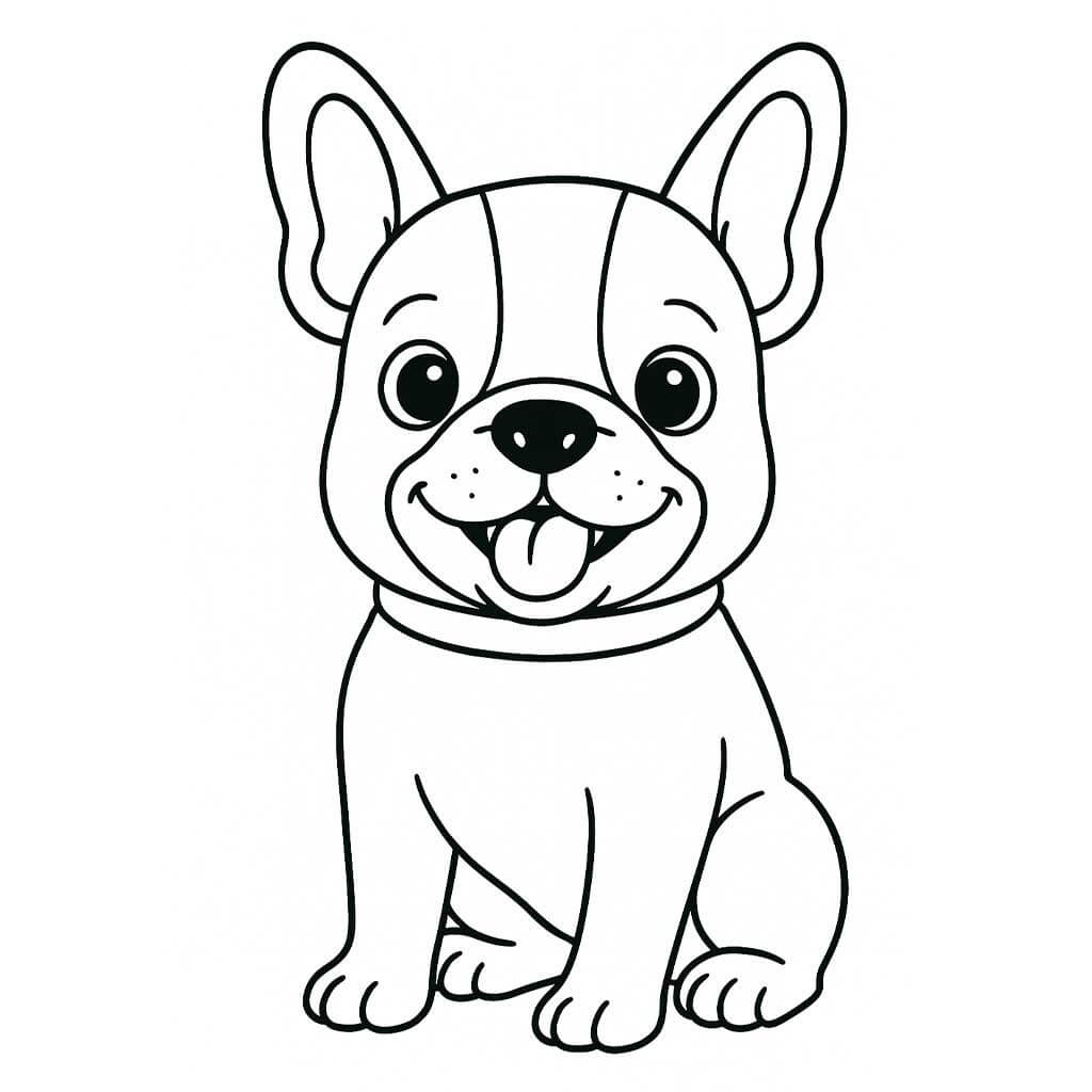 Dibujos de bulldog francés para colorear