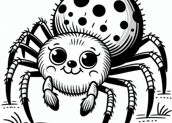 Araña para colorear