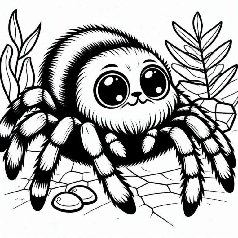 Araña Para Colorear