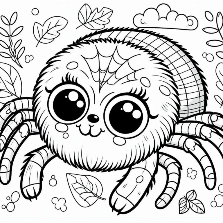 Araña Para Colorear