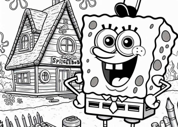 Bob esponja para colorear