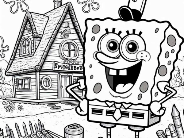 Bob esponja para colorear