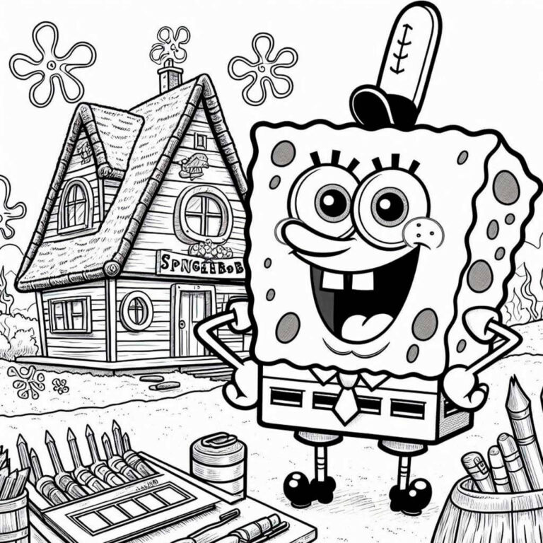 Bob esponja para colorear