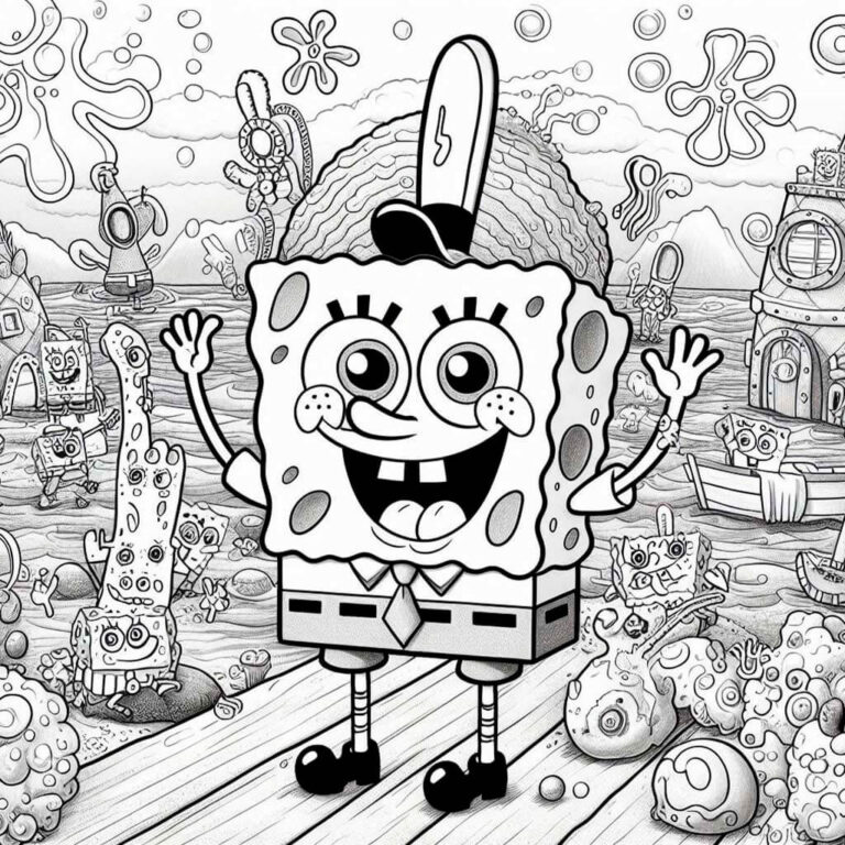 Bob esponja para colorear
