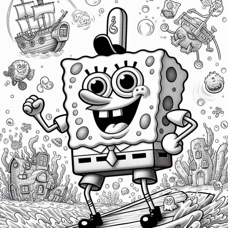 Bob esponja para colorear