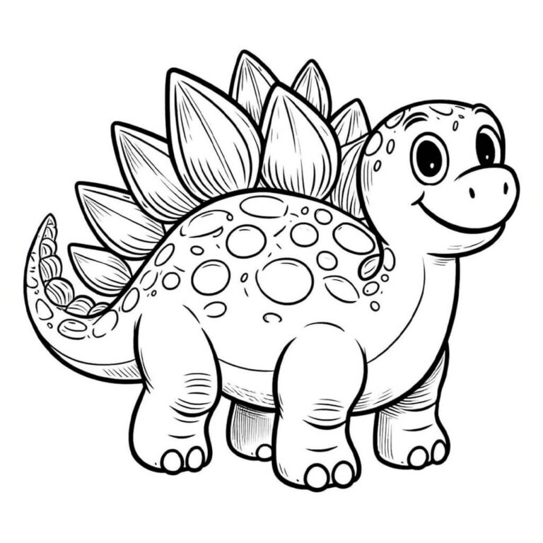 Dibujo de estegosaurio para colorear