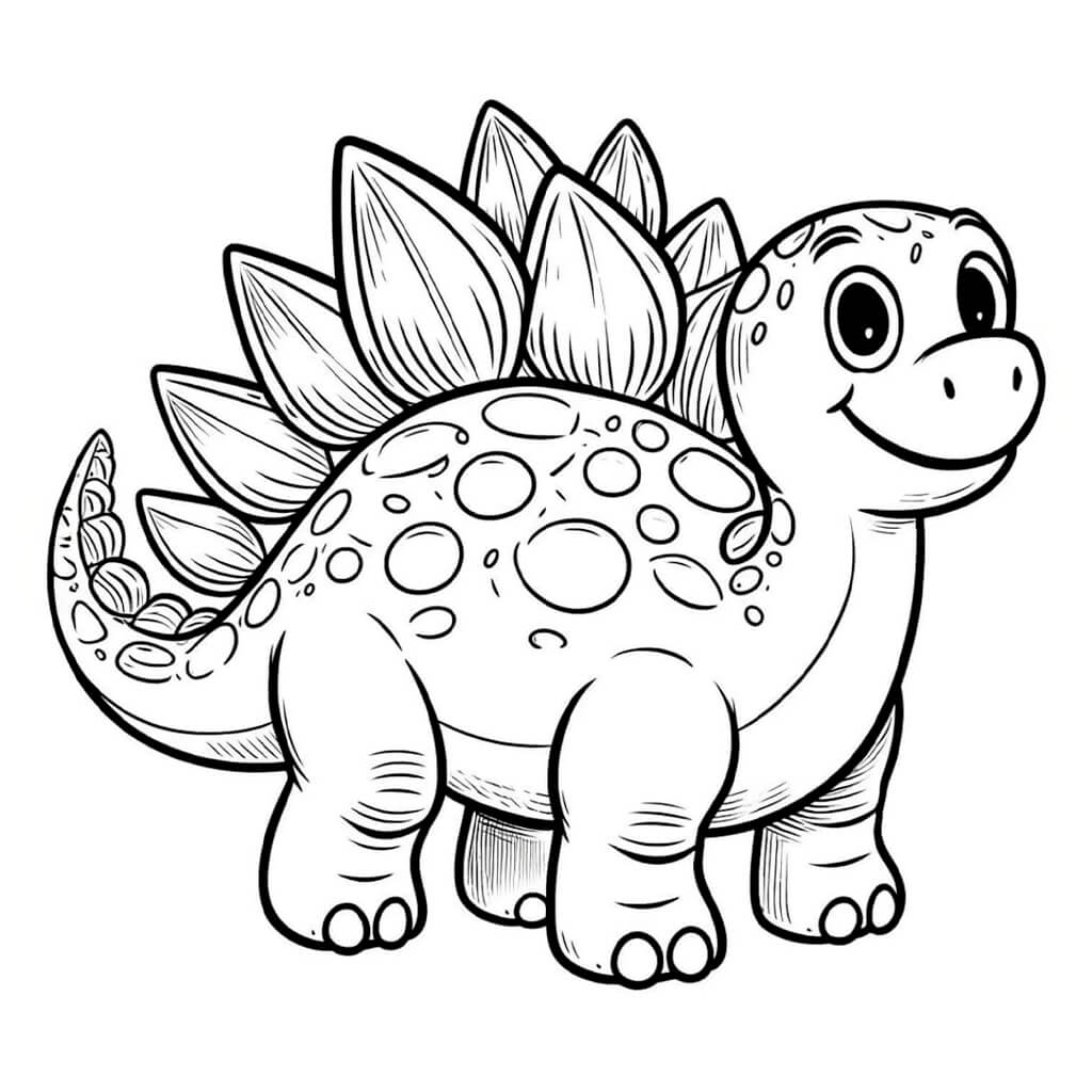 Dibujo de estegosaurio para colorear