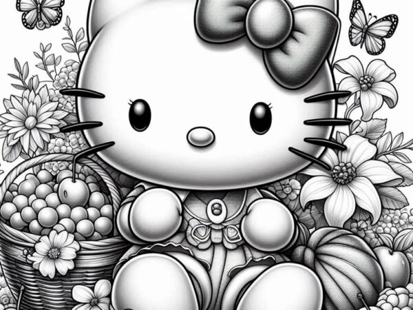 Dibujo De Hello Kitty Para Colorear