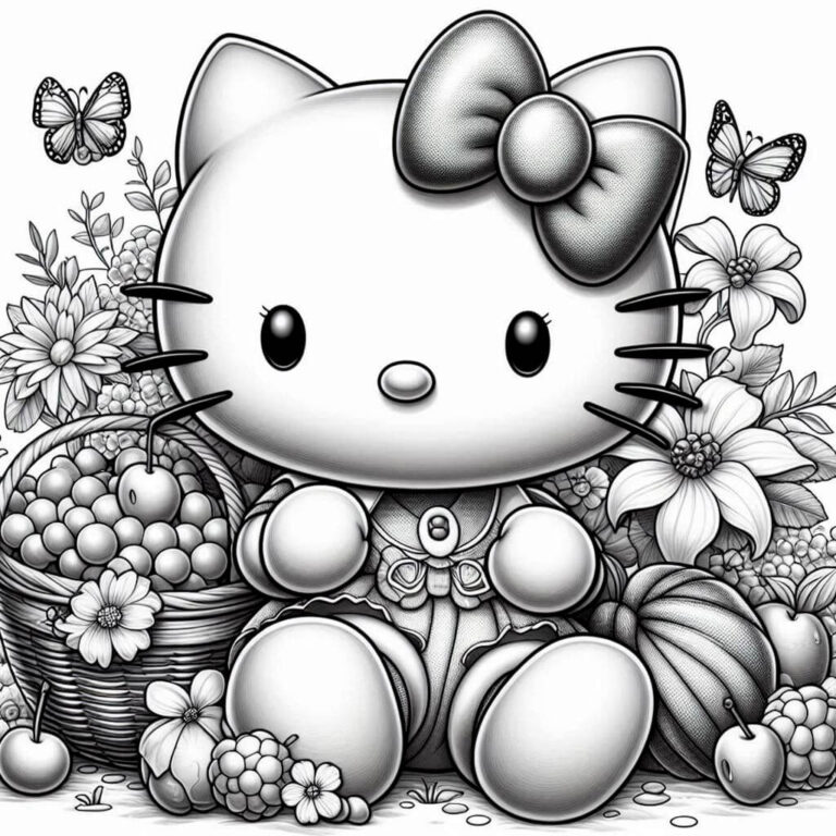 Dibujo De Hello Kitty Para Colorear