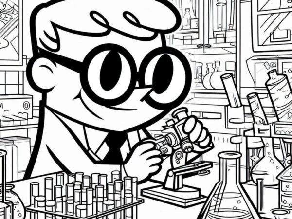 Dibujos de el laboratorio de dexter para colorear