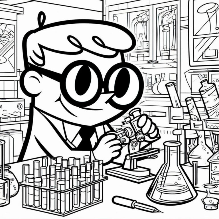 Dibujos de el laboratorio de dexter para colorear