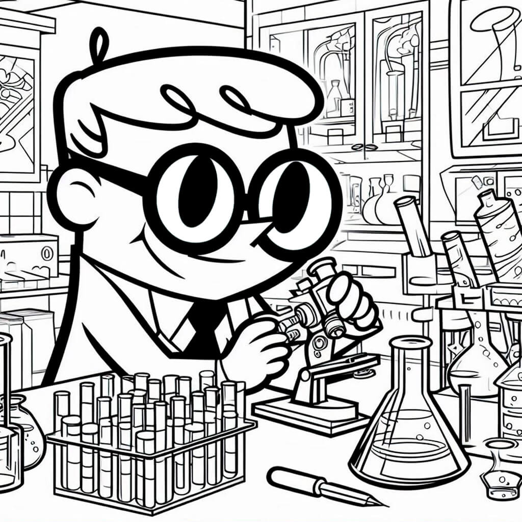 Dibujos de el laboratorio de dexter para colorear