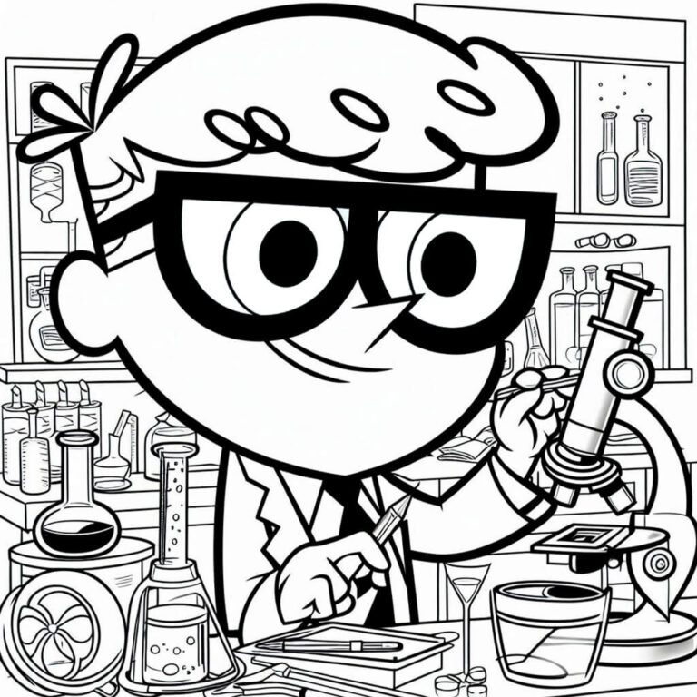 Dibujos de el laboratorio de dexter para colorear