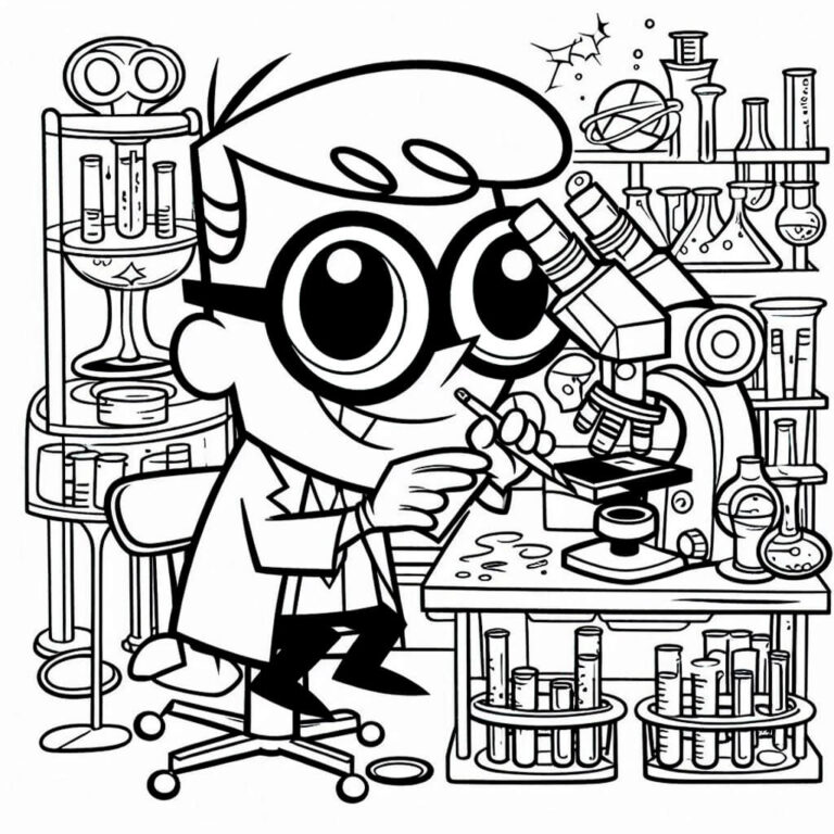 Dibujos de el laboratorio de dexter para colorear