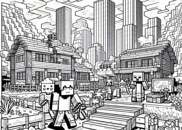 Minecraft para colorear