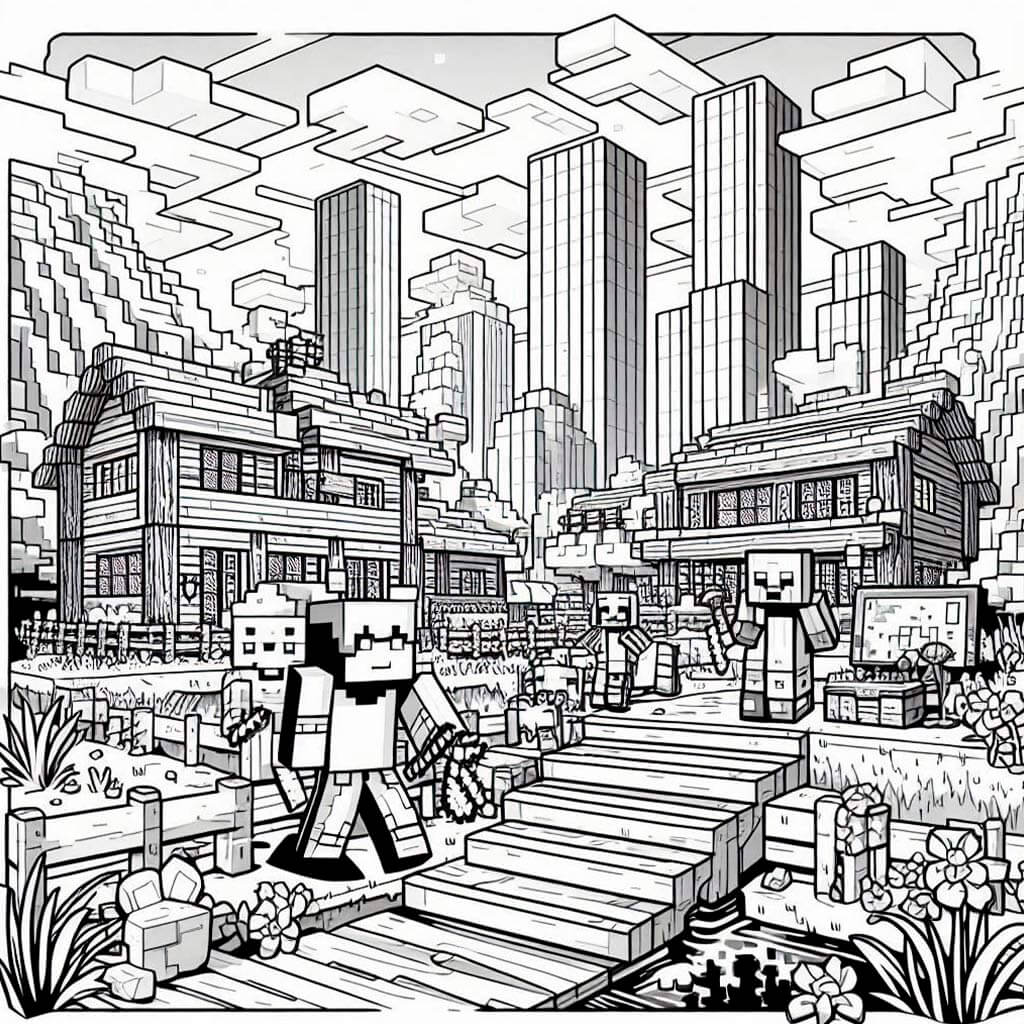 Minecraft para colorear