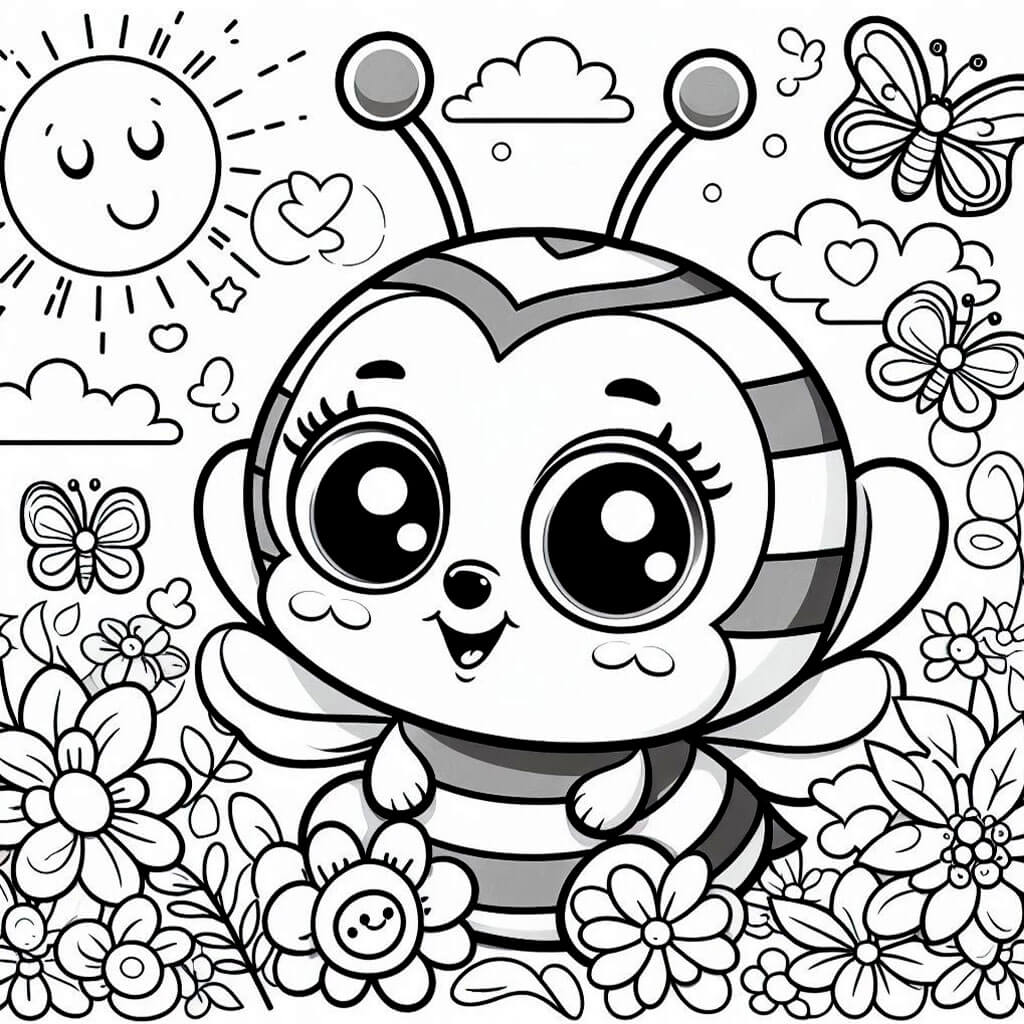 Abejas para colorear