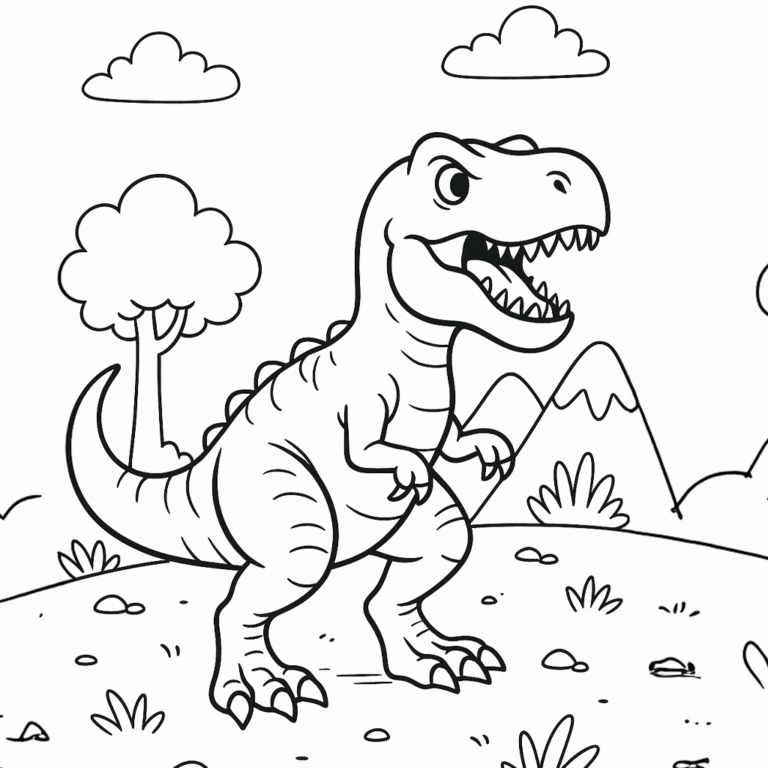Dibujo De Dinosaurio T Rex Tyrannosaurus Rex Para Colorear