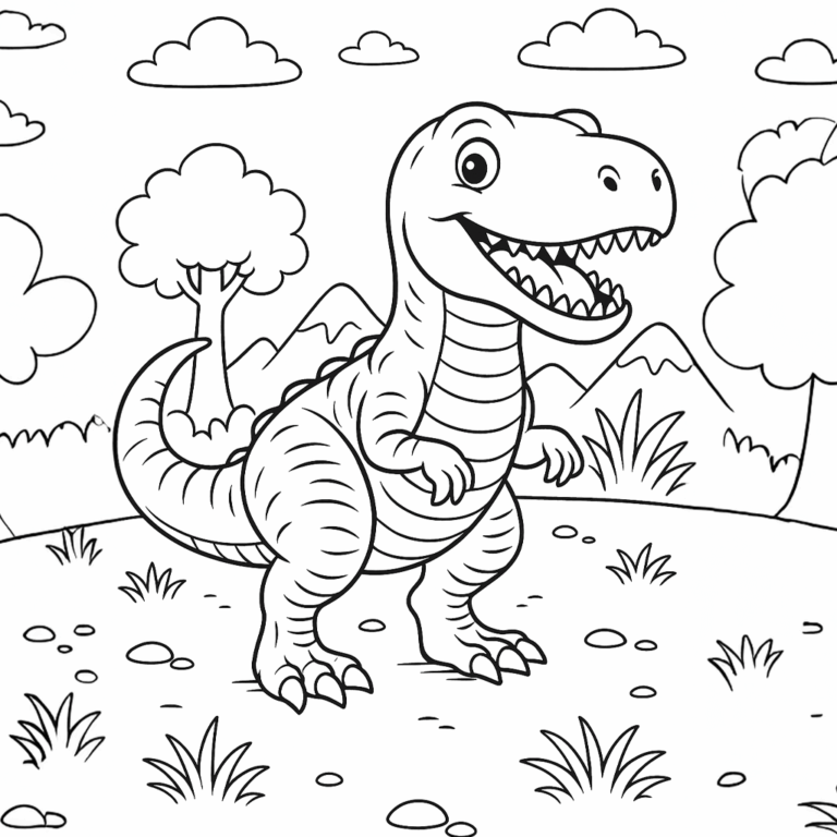 Dibujo De Dinosaurio T Rex Tyrannosaurus Rex Para Colorear
