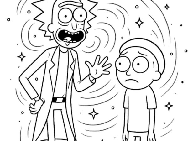 Rick y morty para colorear