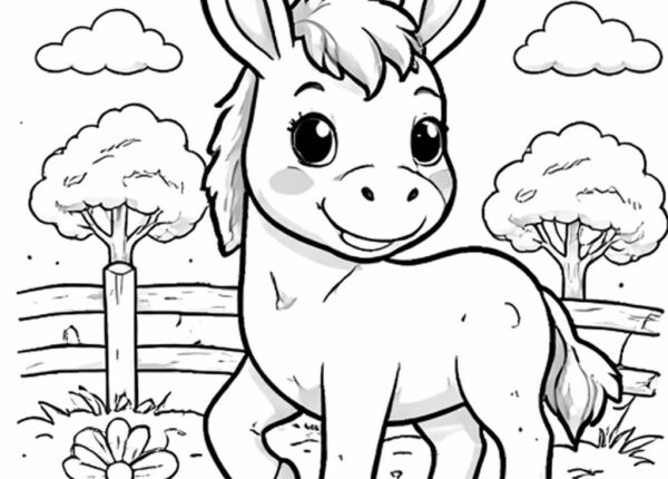 Burro para colorear
