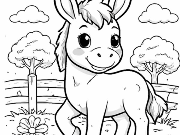 Burro Para Colorear