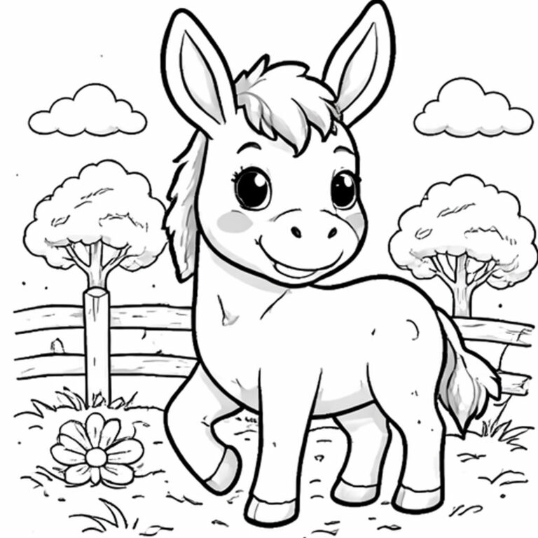 Burro Para Colorear