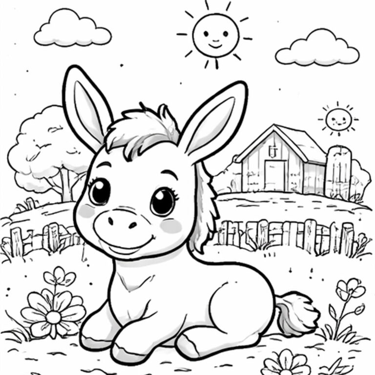 Burro Para Colorear