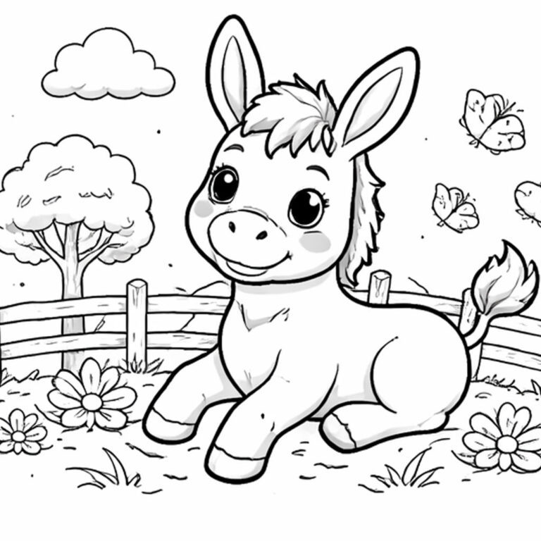Burro Para Colorear 3
