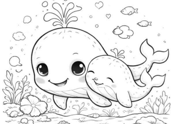 Ballenas para colorear