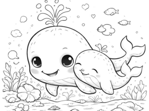 Ballenas para colorear