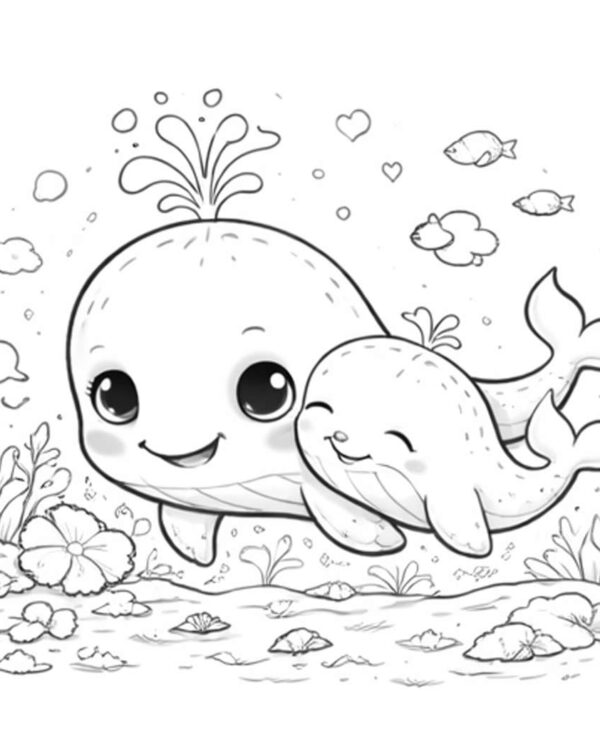 Ballenas para colorear