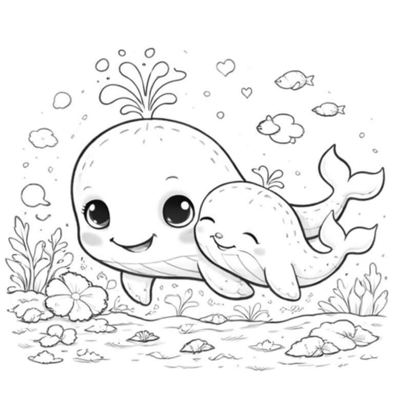 Ballenas para colorear
