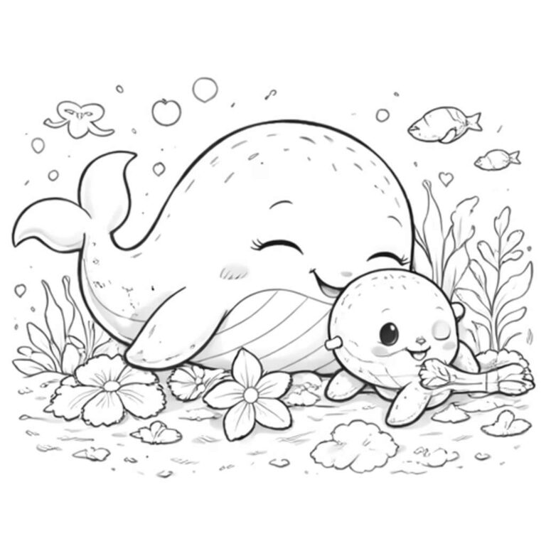 Ballenas para colorear