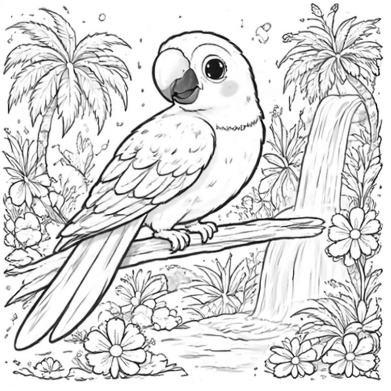 Guacamaya Para Colorear