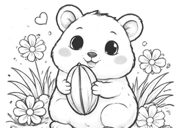 Hamster para colorear