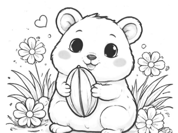 Hamster para colorear