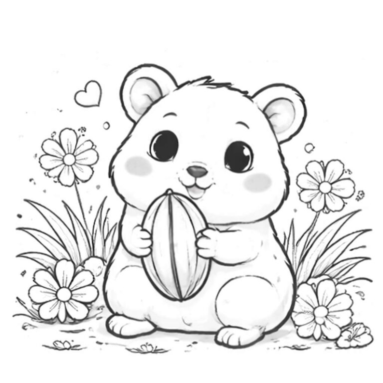 Hamster para colorear