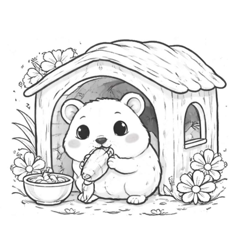 Hamster para colorear