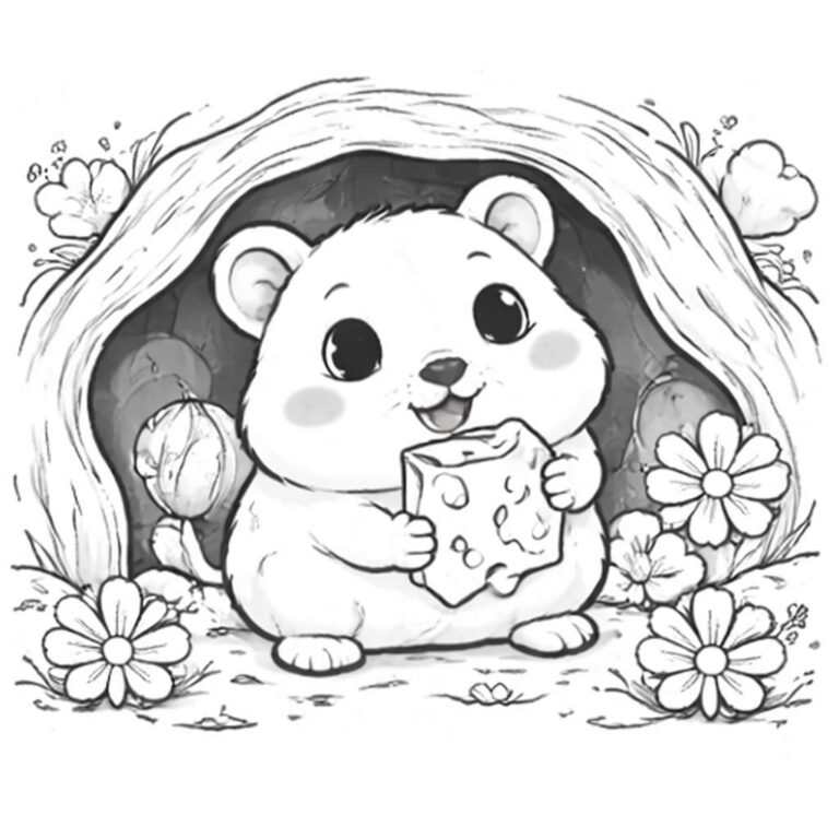 Hamster para colorear