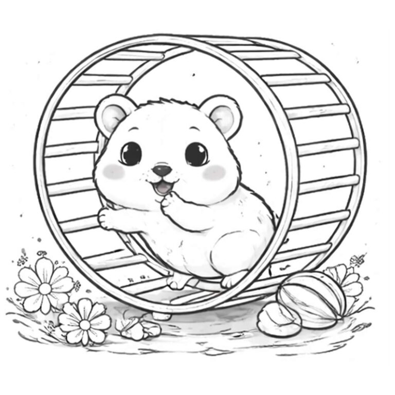 Hamster para colorear