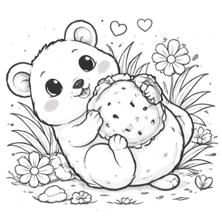 Hamster para colorear