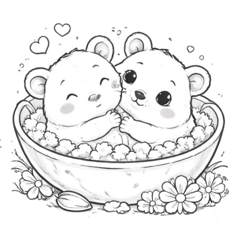 Hamster para colorear