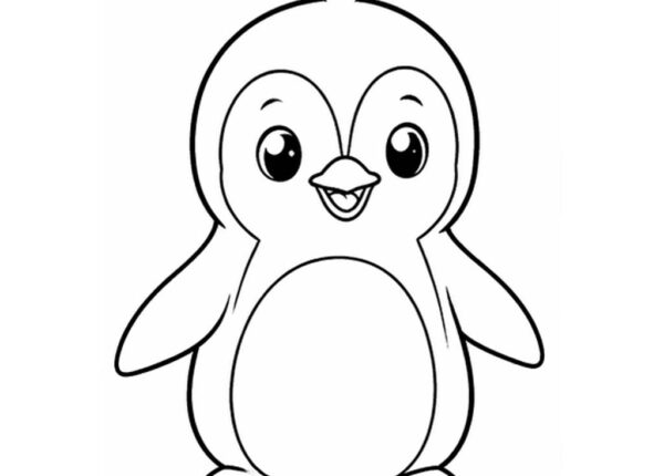 Pingüino para colorear