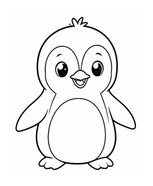 Pingüino para colorear
