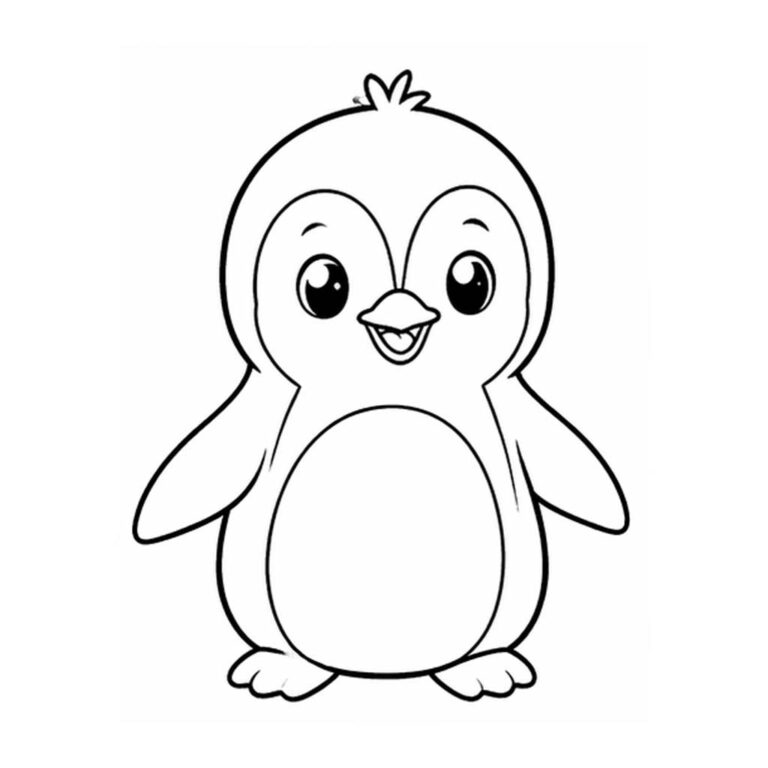 Pinguino Para Colorear