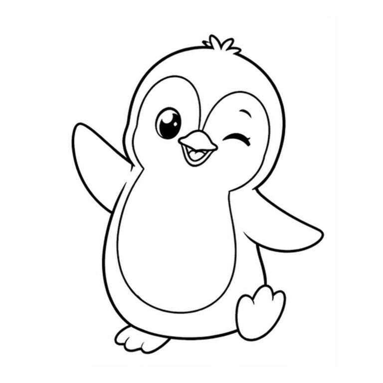 Pinguino Para Colorear