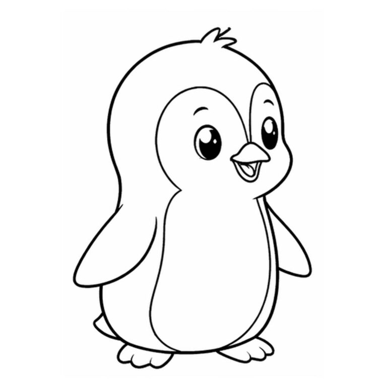 Pinguino Para Colorear