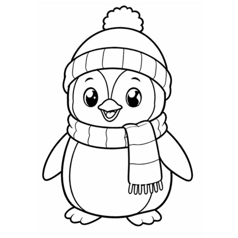 Pinguino Para Colorear