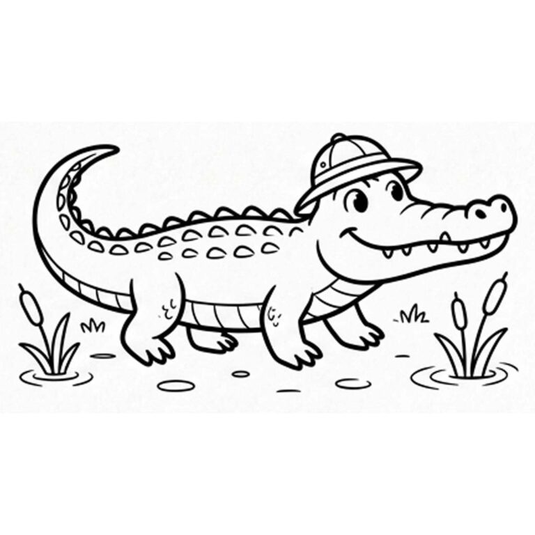 Cocodrilo Para Colorear 1